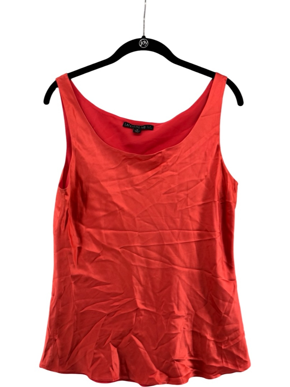 Lafayette 148 100% Silk Tank Top Coral Red Size 12